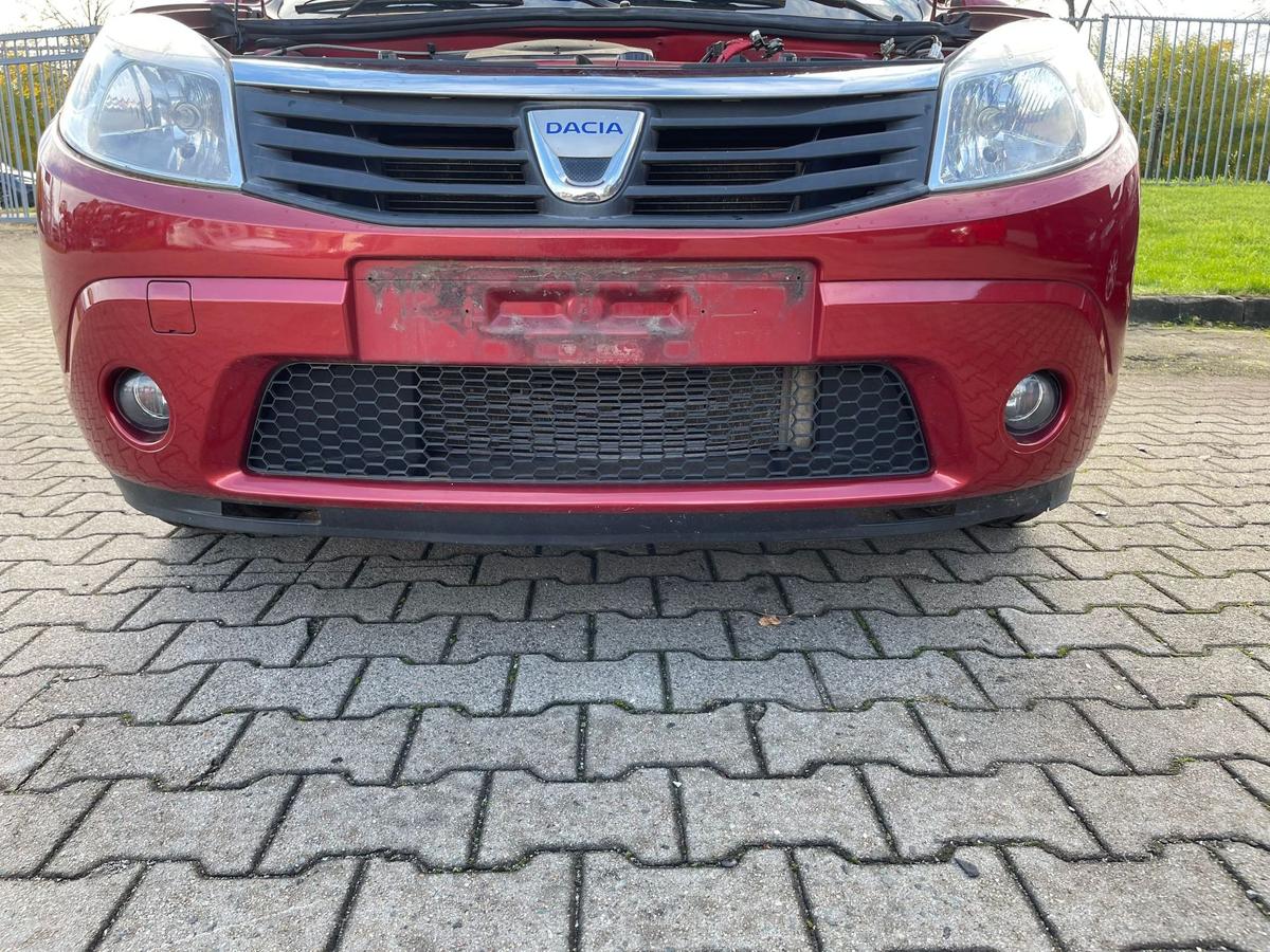 Dacia Sandero 1 original Stoßstange Stoßfänger vorn TEB76 Rouge de Feu BJ09